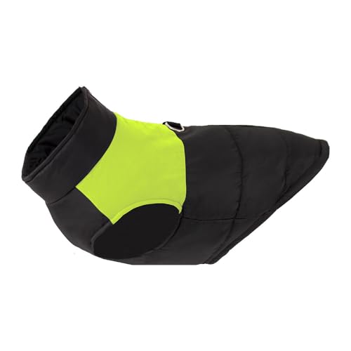 Mayoii Hundemantel mit Geschirrloch, wasserdichte Hundejacke für den Winter, warm, wasserdicht, mit Loch für die meisten Hunde (Größe XXL, Schwarz + Grün) von Mayoii