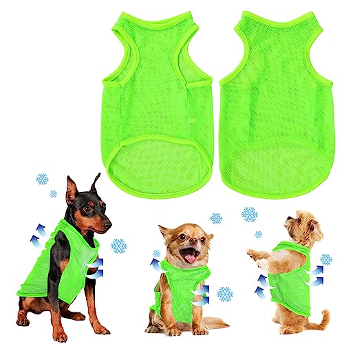 Mayoii Kühlweste für Hunde, atmungsaktiver Hunde-Kühlmantel für mittelgroße und große kleine Haustiere, Kühljacke für Outdoor-Wandern, Training (Grün, XXL) von Mayoii