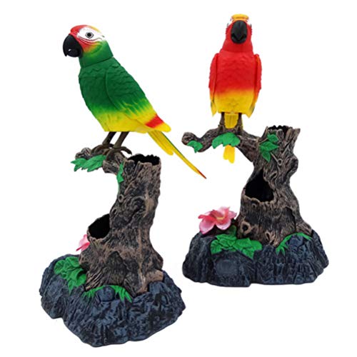 Mayueri Elektronisch Sprechende Vogelspielzeug Interaktive Wiederholungen Stimmen Bewegte Flapping Flügel Pfeife Lustige Soundaufnahme Papageien Mädchen Plastik 14cm (Grün) von Mayueri