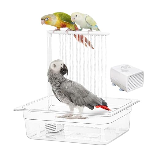 Automatische Badewanne für Papageien, automatische Vogeltränke | Vogelwanne mit verstellbarem Wasserdruck | Elektrische Duschwanne für Wellensittiche, afrikanisches Grau, Badewanne Automatische Badewanne für Papageien, automatische Vogeltränke | Vogelwanne mit verstellbarem Wasserdruck | Elektrische Duschwanne für Wellensittiche, afrikanisches Grau, Badewanne von Mbiyhgta