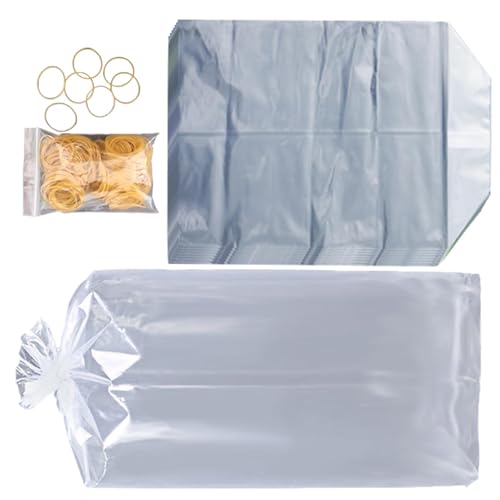 Fischtransporttaschen – auslaufsichere Fisch-Plastiktaschen, sicherer Transport im Salzwasseraquarium | 50 x langlebige transparente Beutel, perfekt für Fischzucht, Brütereien, Zoohandlungen, sicher u Fischtransporttaschen – auslaufsichere Fisch-Plastiktaschen, sicherer Transport im Salzwasseraquarium | 50 x langlebige transparente Beutel, perfekt für Fischzucht, Brütereien, Zoohandlungen, sicher u von Mbiyhgta