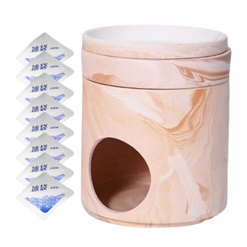 Hamster -Hüttekühlung - eisige Ruheeinheit, belüftete Nagetierhöhle | Multi-Pack-Kühlkistenkissen, Nicht rutschige isolierte Versteckzone-Bunny Chill Area, Home Nicker von Mbiyhgta