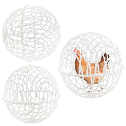 Hühnerbällchen Käfig für Außenseite - bewegliche 3 Stück Hühnerkugel Käfig Haustier Sicherheit Hühnerkäfig | Kugelförmiger Hühnchen Hamster Ball Cage Safe Walking Net Pigeon Chick Coop für Farms Court Hühnerbällchen Käfig für Außenseite - bewegliche 3 Stück Hühnerkugel Käfig Haustier Sicherheit Hühnerkäfig | Kugelförmiger Hühnchen Hamster Ball Cage Safe Walking Net Pigeon Chick Coop für Farms Court von Mbiyhgta