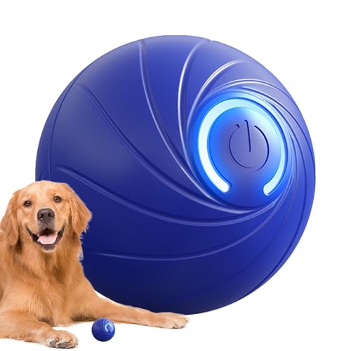 Interaktiver Hundeball – lustiger Spielball für Hunde, langlebiges Haustierspielzeug | Automatisch beweglicher Hüpfball, interaktiver Trainingsball hält Haustiere, ansprechendes Hundespielzeug z von Mbiyhgta