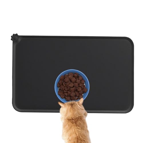 Katzenfuttermatte für Hunde - Schwerere Silikonfütterungsmatte, wasserdichte Haustierfütterungsmatte | Hund Fütterung der wasserdichten Matte Tablett Katzenfuttermatte für Hunde - Schwerere Silikonfütterungsmatte, wasserdichte Haustierfütterungsmatte | Hund Fütterung der wasserdichten Matte Tablett von Mbiyhgta