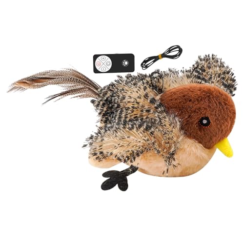 Katzenspielzeug zwitschernder Vogel – Plüschvogel mit echtem Ton, USB-wiederaufladbares Katzenspielzeug | bewegungsaktiviertes Zwitschergeräusch, Federvogel, realistisches Vogelgeräusch-Spielzeug Katzenspielzeug zwitschernder Vogel – Plüschvogel mit echtem Ton, USB-wiederaufladbares Katzenspielzeug | bewegungsaktiviertes Zwitschergeräusch, Federvogel, realistisches Vogelgeräusch-Spielzeug von Mbiyhgta