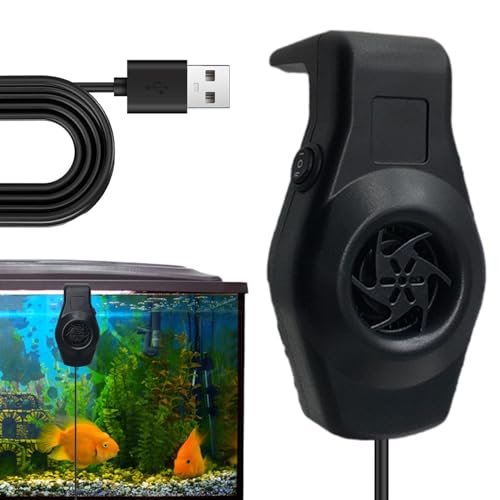 Mbiyhgta Aquarium-Kühlsystem – Ventilator für Aquarien, Kühlventilator, Kühler für Aquarien, Luftzirkulator, geräuscharm, Temperaturregelung für Hamster, Katzen, Hunde, Reptilien, 12,5 x 7 x 3 cm Mbiyhgta Aquarium-Kühlsystem – Ventilator für Aquarien, Kühlventilator, Kühler für Aquarien, Luftzirkulator, geräuscharm, Temperaturregelung für Hamster, Katzen, Hunde, Reptilien, 12,5 x 7 x 3 cm von Mbiyhgta