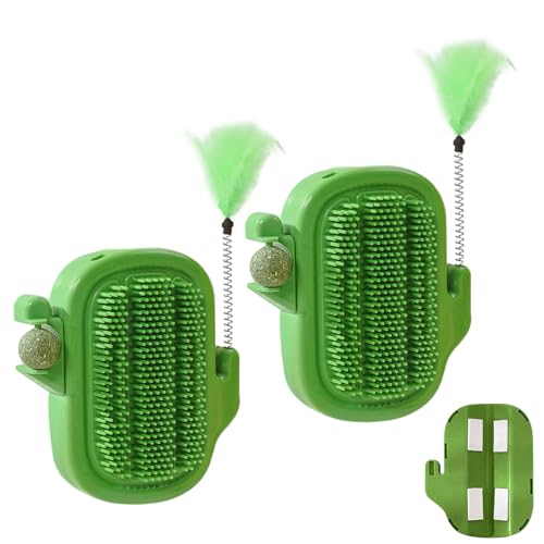 Mbiyhgta Cat Corner Scratcher - Cactus Hair Comb Set von 2 - Cat Corner Croboker mit Federspielzeug und Katzenminzenkugel für die Anreicherung der Sensorische mentaler Stimulation von Stressverhalten Mbiyhgta Cat Corner Scratcher - Cactus Hair Comb Set von 2 - Cat Corner Croboker mit Federspielzeug und Katzenminzenkugel für die Anreicherung der Sensorische mentaler Stimulation von Stressverhalten von Mbiyhgta