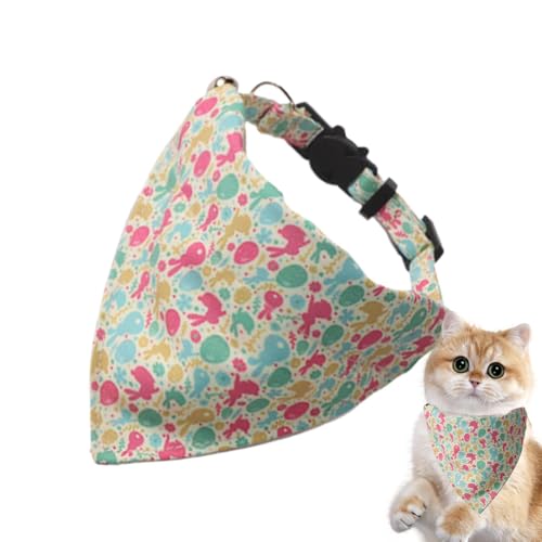 Mbiyhgta Dreieckstuch für Katzen, dreieckige Lätzchen für Haustiere, Hundehalsband, Hasenei-Druck, verstellbares Lätzchen für Haustiere, Zubehör Mbiyhgta Dreieckstuch für Katzen, dreieckige Lätzchen für Haustiere, Hundehalsband, Hasenei-Druck, verstellbares Lätzchen für Haustiere, Zubehör von Mbiyhgta