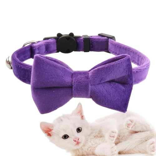 Mbiyhgta Fliege – verstellbares Halsband für Hunde und Katzen mit abnehmbarer Glocke, Dekorationszubehör für Katzen und Hunde auf Reisen von Mbiyhgta