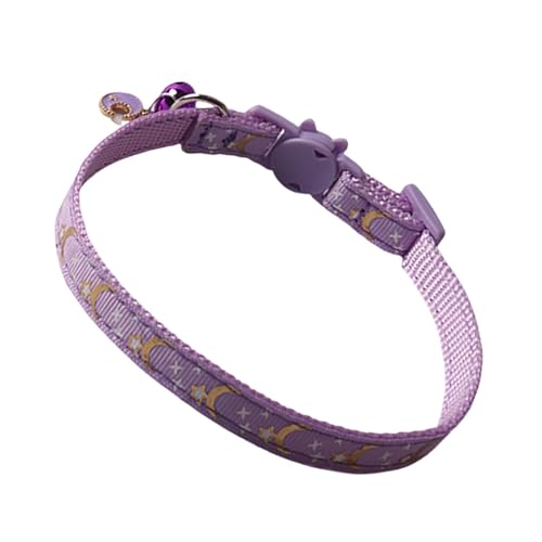 Mbiyhgta Katzenglocken-Halsband | Katzensicheres Halsband mit Stern- und Mond-Design, Sicherheitshalsband für Haustiere, Katzenhalsband, bequem, verstellbar, mit Glöckchen, Nylon für Hunde Mbiyhgta Katzenglocken-Halsband | Katzensicheres Halsband mit Stern- und Mond-Design, Sicherheitshalsband für Haustiere, Katzenhalsband, bequem, verstellbar, mit Glöckchen, Nylon für Hunde von Mbiyhgta