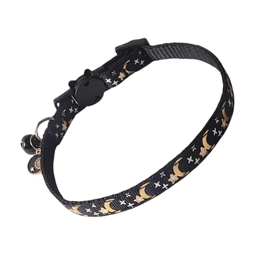 Mbiyhgta Katzenhalsband, Mond und Sterne, abnehmbares Katzenhalsband, Sicherheitshalsband für Haustiere, Katzenhalsband, bequem, verstellbar, mit Glöckchen, Nylon für Hunde Mbiyhgta Katzenhalsband, Mond und Sterne, abnehmbares Katzenhalsband, Sicherheitshalsband für Haustiere, Katzenhalsband, bequem, verstellbar, mit Glöckchen, Nylon für Hunde von Mbiyhgta