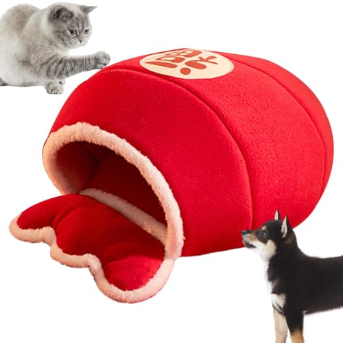 Mbiyhgta Schlafsack für Hunde, Schlafsack für kleine Hunde, zum Kuscheln mit Plüschkatzennest, chinesisches Neujahr, Katzenbetten, halbgeschlossene Möbel, weich Mbiyhgta Schlafsack für Hunde, Schlafsack für kleine Hunde, zum Kuscheln mit Plüschkatzennest, chinesisches Neujahr, Katzenbetten, halbgeschlossene Möbel, weich von Mbiyhgta