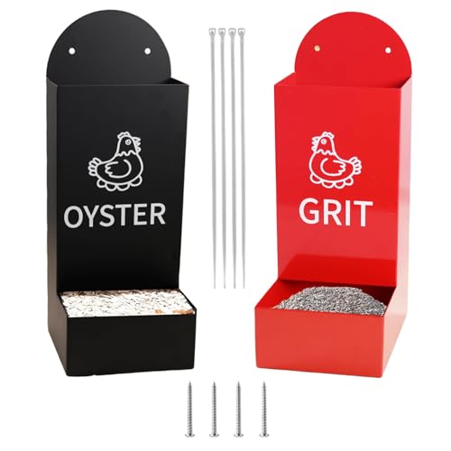 Oybid Muschelfutter, Hühnergranulat, 2 Sets Hühnergerichte – Wasser an der Seite, Snackschale, Haustierfutter für Enten und von Mbiyhgta
