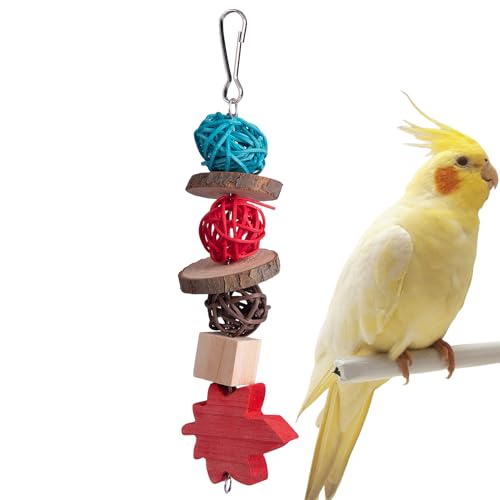Papageienkauspielzeug, Vogelkäfigholz -Shredder -Spielzeug - Vogeltraining für kleine, mittelgroße, große Vögel, geeignetes alle Arten von Vögeln perfekt für Seine spielerische Natur. von Mbiyhgta