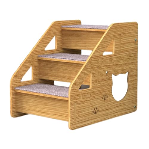 Welpentreppe & Treppe - 3-stufige Hundetreppe für kleine/mittelgroße Hunde, Haustiertreppe für erhöhte Betten | Tragbare Hundetreppe Hunde/Katzenleiter Anti-Rutsch für Betten und Fahrzeuge Welpentreppe & Treppe - 3-stufige Hundetreppe für kleine/mittelgroße Hunde, Haustiertreppe für erhöhte Betten | Tragbare Hundetreppe Hunde/Katzenleiter Anti-Rutsch für Betten und Fahrzeuge von Mbiyhgta
