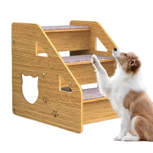 Welpentreppen und -Stufen – 3-Stufen-Hundestufen für kleine/mittelgroße Hunde, Haustiertreppe für Hochbetten | Tragbare Hundetreppe, Hunde-/Katzenleiter, rutschfest für Betten und Fahrzeuge, HOH Welpentreppen und -Stufen – 3-Stufen-Hundestufen für kleine/mittelgroße Hunde, Haustiertreppe für Hochbetten | Tragbare Hundetreppe, Hunde-/Katzenleiter, rutschfest für Betten und Fahrzeuge, HOH von Mbiyhgta