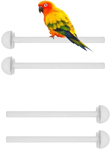 4 x Vogelkäfige für Papageienkäfige, universal, robust, Kunststoff, 20,3 cm, Weiß von Mcage