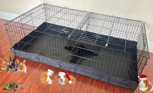 Extra großes Zwergkaninchen-Habitat, Meerschweinchen-Spielhof, Hamster, Tiere, Schildkröte, Gehege mit oberer Abdeckplatte, Trennwand, Raumtür, Rampe unten, Leinwand, 119,4 x 61 x 35,6 cm (L x B x H) Extra großes Zwergkaninchen-Habitat, Meerschweinchen-Spielhof, Hamster, Tiere, Schildkröte, Gehege mit oberer Abdeckplatte, Trennwand, Raumtür, Rampe unten, Leinwand, 119,4 x 61 x 35,6 cm (L x B x H) von Mcage
