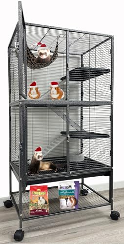 Große zwei volle Etagen Doppeleinheit, 4 Etagen, enger 1,27 cm Stangenabstand, große Vordertüren für feistige Frettchen, Eichhörnchen, Hängematte, Chinchilla, Ratte, Maus, Hamster, Rennmäuse Große zwei volle Etagen Doppeleinheit, 4 Etagen, enger 1,27 cm Stangenabstand, große Vordertüren für feistige Frettchen, Eichhörnchen, Hängematte, Chinchilla, Ratte, Maus, Hamster, Rennmäuse von Mcage