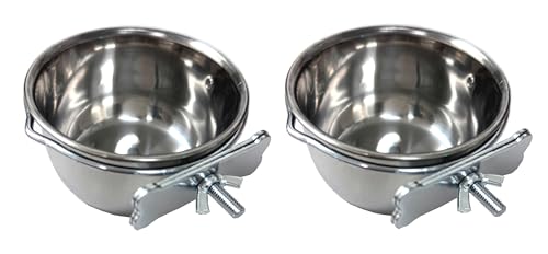 Mcage Lot VON 2 Vogel Parrot Käfig Edelstahl Samen Wasser Feeder Tassen –-10,2 cm von Mcage