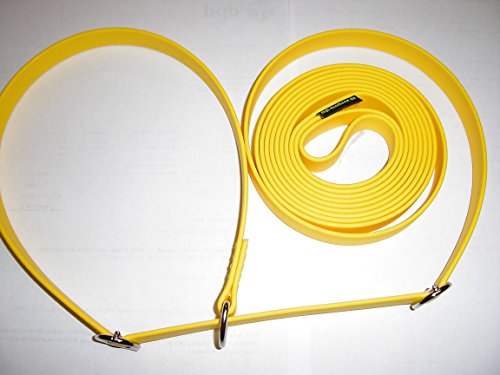 MJH Moxon, Retriever Leine Beta BioThane 13mm breit, 2m lang mit Handschlaufe (gelb) von Mcties