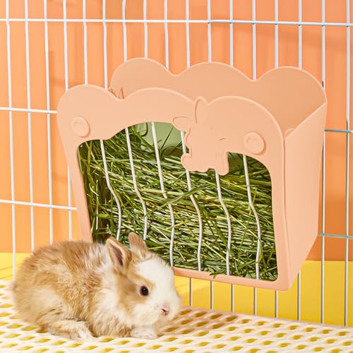 MdakeGo Kaninchen-Heu-Futterstation, hängendes Kaninchen-Heu-Futterspender für Innen- und Außen-Käfig, reduziert Unordnung, Käfig zum Aufhängen, Heuhalter für Kaninchen, Chinchilla, Kaninchen, MdakeGo Kaninchen-Heu-Futterstation, hängendes Kaninchen-Heu-Futterspender für Innen- und Außen-Käfig, reduziert Unordnung, Käfig zum Aufhängen, Heuhalter für Kaninchen, Chinchilla, Kaninchen, von MdakeGo