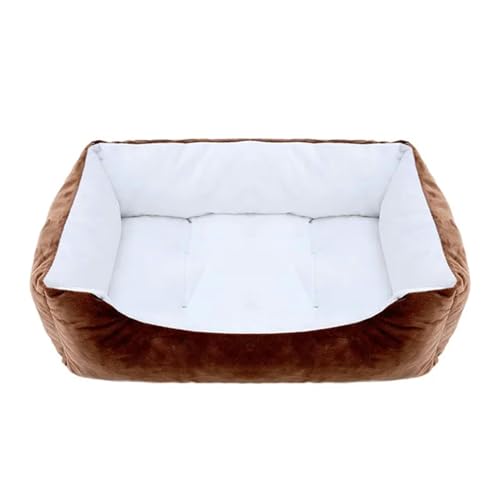 MdybF Hundebett Bett Für Hundekatze Haustier Quadrat Plüsch Zwinger Mittel Kleiner Hundesofa Bettkissen Haustier-Katzenhundbett 15-S (48X40X12Cm) von MdybF