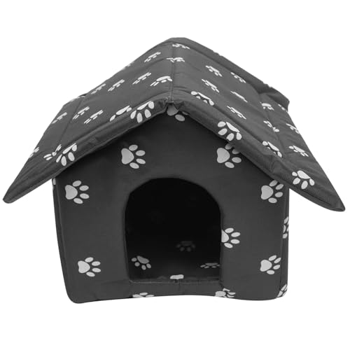 MdybF Hundebett Streuner Katze Zwinger Schutzhund Im Freien Haus Wetterfest Faltbares Oxford -Stoff Beheizte Betten Kleine Hunde-35X30X35Cm von MdybF