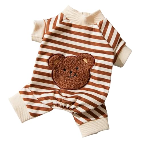 MdybF Hundekleidung Haustier -Overall Frühling Herbst -Pyjamas Niedliches Muster Haustierkleidung-Braun-S MdybF Hundekleidung Haustier -Overall Frühling Herbst -Pyjamas Niedliches Muster Haustierkleidung-Braun-S von MdybF