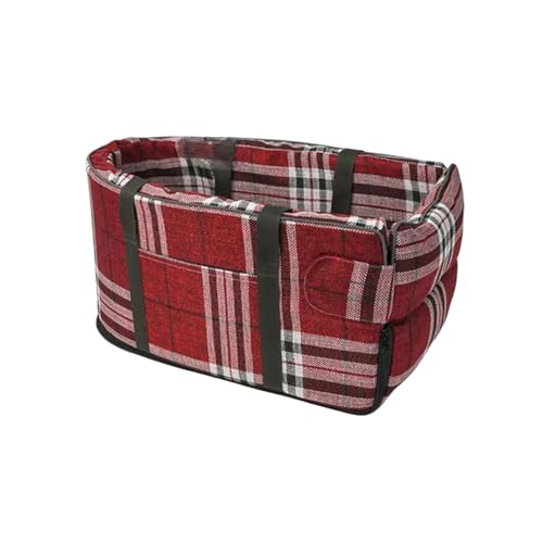 MdybF Katzentasche Autohund Zwinger Auto Haustier Auto Kissen Sitz Zentralkontrolle Haustier Zwingertasche-rot 1-l von MdybF