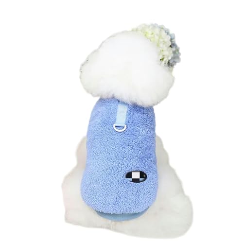 MdybF Regenmantel Hund Haustier Herbst- Und Winterkleidung Warmes Mantel Feste Farbe Sweatshirt Für Kleine Mittelgroße Hunde-Blau-L MdybF Regenmantel Hund Haustier Herbst- Und Winterkleidung Warmes Mantel Feste Farbe Sweatshirt Für Kleine Mittelgroße Hunde-Blau-L von MdybF