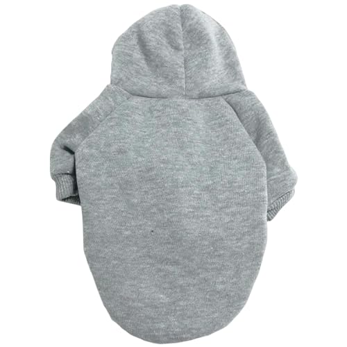 MdybF Regenmantel Hund Hoodies Kleidung Kleine Größere Hunde Weich Warmes Haustier -Outfit-Grau-Xs MdybF Regenmantel Hund Hoodies Kleidung Kleine Größere Hunde Weich Warmes Haustier -Outfit-Grau-Xs von MdybF