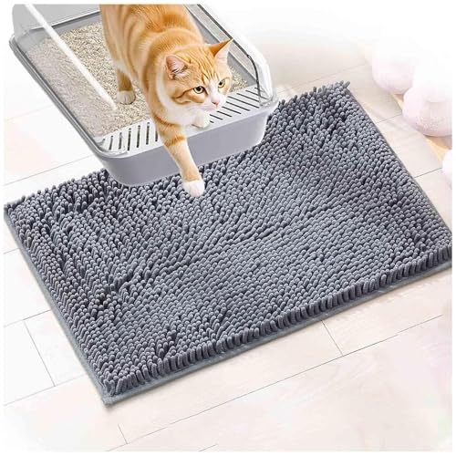 MeLtor Katzenklo Matte 60x150cm, Katzen Matte Weich Saugfähige Unterlage Katzenklo Leicht Zu Reinigen von MeLtor