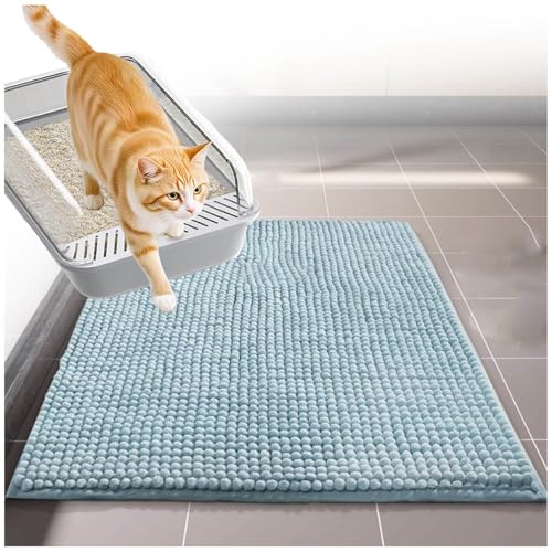 MeLtor Katzenklo Matte 60x150cm, Katzenklo Unterlage Groß Weich Saugfähige Katzenmatte Katzenklo Leicht Zu Reinigen von MeLtor