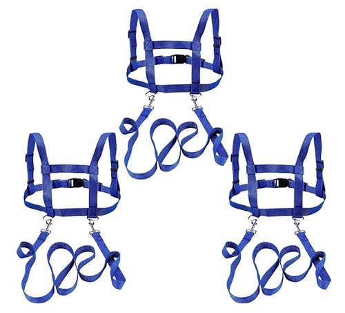 2 Stück Rot Pferdeleine Kinder, Pferdeleine zum Spielen für Kinder, Einstellbare Größe Pferdegeschirr für Kinder, zum Spielen Harness Kinde für Jungen und Mädchen Zügel der Kinder von MeYuxg