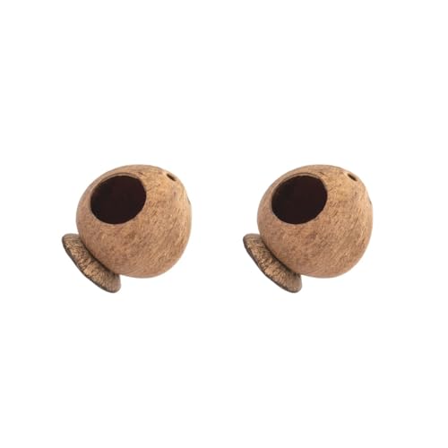 2er-Set Kokosnuss-Hamsterhaus – einzigartiges Haustier-Hamsterhaus, pflegeleicht, pflegeleicht, ideal für kleine Räume von Mealoodiousmusea
