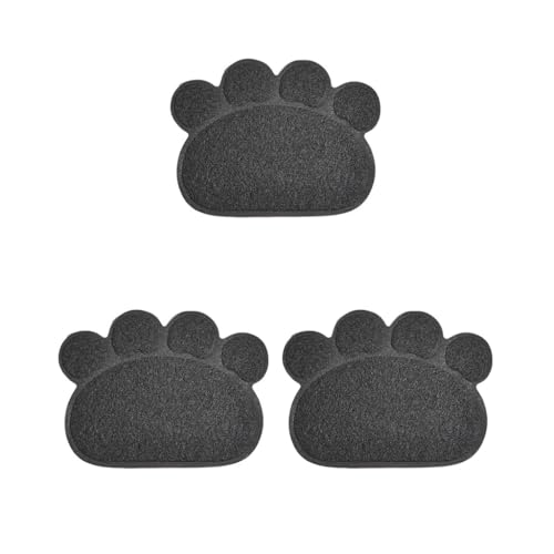3 Set Katzenstreu Matte Ultimate Litter Trapping Solution For Furry Friend No Displacement Cat Litter Trapping Mat Litter Box Mat Black von Mealoodiousmusea