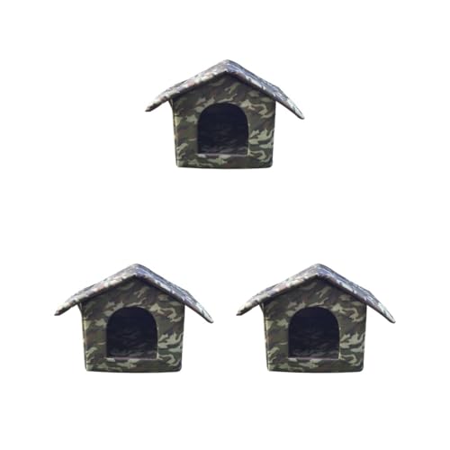 3er-Set Katzennest, verformt sich nicht und feine Nähte, sorgt für eine lange Lebensdauer, Oxford-Stoff, Zeltkabine, Haustierhaus, Katzenhaus Camouflage, Modell: S: 35 x 33 x 30 cm, S: 35 x 33 x 30 cm 3er-Set Katzennest, verformt sich nicht und feine Nähte, sorgt für eine lange Lebensdauer, Oxford-Stoff, Zeltkabine, Haustierhaus, Katzenhaus Camouflage, Modell: S: 35 x 33 x 30 cm, S: 35 x 33 x 30 cm von Mealoodiousmusea