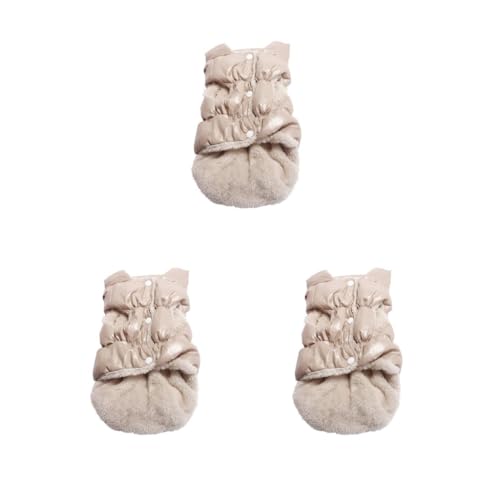 3er-Set warme Wintermäntel für Hunde, Wintermantel, Weste, Daunenjacke, Übergröße, Champagner von Mealoodiousmusea