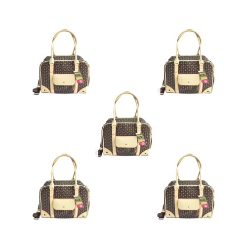5er-Set Katzentragetasche, modische und praktische Tasche für Katzen, modisches Aussehen, PU-Tragetasche, für Hunde, Katzen, Kaffeebraun 5er-Set Katzentragetasche, modische und praktische Tasche für Katzen, modisches Aussehen, PU-Tragetasche, für Hunde, Katzen, Kaffeebraun von Mealoodiousmusea