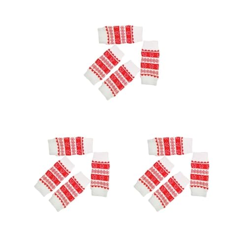 Beinwärmer für Hunde, bequem, exquisites Handwerk, ungiftig, geruchlose Baumwolle, Haustier-Kniestrümpfe, Hundesocken, Weihnachtsmotiv, Größe L, 3 Stück Beinwärmer für Hunde, bequem, exquisites Handwerk, ungiftig, geruchlose Baumwolle, Haustier-Kniestrümpfe, Hundesocken, Weihnachtsmotiv, Größe L, 3 Stück von Mealoodiousmusea