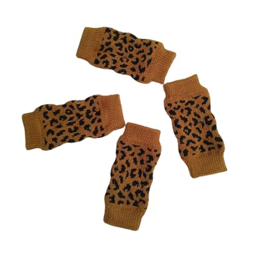 Beinwärmer für Hunde, bequem, exquisites Handwerk, ungiftige, geruchlose Baumwolle, Haustier-Kniewärmer, Haustier-Kniestrümpfe, Hundesocken, Leopardenmuster, Größe M, 4 Stück Beinwärmer für Hunde, bequem, exquisites Handwerk, ungiftige, geruchlose Baumwolle, Haustier-Kniewärmer, Haustier-Kniestrümpfe, Hundesocken, Leopardenmuster, Größe M, 4 Stück von Mealoodiousmusea