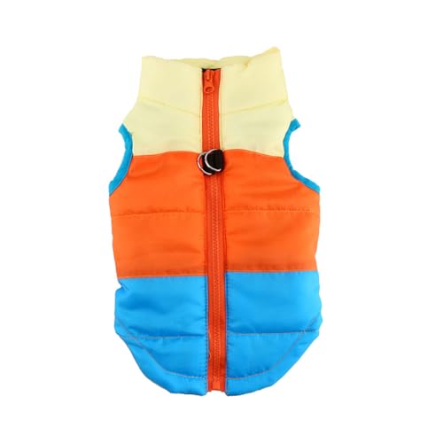 Erleben Sie ultimativen Komfort, geeignete Größe, Winterkleidung für Haustiere, Polyester, für kleine Hunde und Katzen, gepolstert, Größe M, Azurblau von Mealoodiousmusea