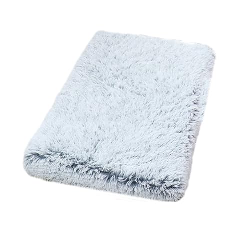 Mealoodiousmusea Hundebett, geeignet für alle Rassen, leicht zu reinigen, Polyester, Haustiermatte, verschiedene Farben und Größen, Grau-Weiß, L 75 x 50 x 7 cm von Mealoodiousmusea