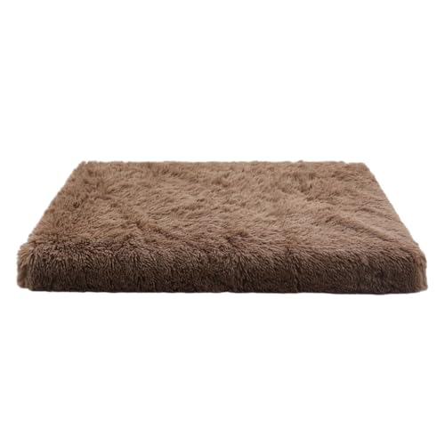 Mealoodiousmusea Hundebett, geeignet für alle Rassen, leicht zu reinigen, Polyester, Haustiermatte, verschiedene Farben und Größen, Khaki, XL 100 x 60 x 10 cm von Mealoodiousmusea