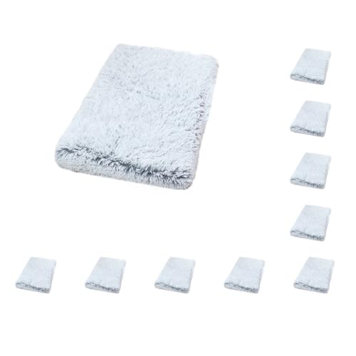 Mealoodiousmusea Hundebett-Set, geeignet für alle Rassen, leicht zu reinigen, Polyester, Haustiermatte, verschiedene Farben und Größen, Grau-Weiß, L 75 x 50 x 7 cm, 10 Stück Mealoodiousmusea Hundebett-Set, geeignet für alle Rassen, leicht zu reinigen, Polyester, Haustiermatte, verschiedene Farben und Größen, Grau-Weiß, L 75 x 50 x 7 cm, 10 Stück von Mealoodiousmusea