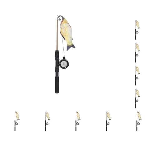 Mealoodiousmusea Katzenspielzeug mit Fischform, Angelrute, Geschenke für Katzen, Freunde, Kunststoff, Fischform, Katzenspielzeug, Karausche Mealoodiousmusea Katzenspielzeug mit Fischform, Angelrute, Geschenke für Katzen, Freunde, Kunststoff, Fischform, Katzenspielzeug, Karausche von Mealoodiousmusea