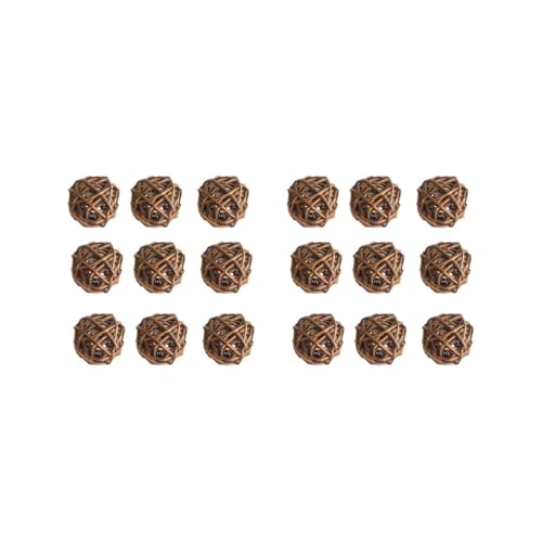 Mealoodiousmusea Kauspielzeug für Vögel, 2 Stück, 9-teiliges Kauspielzeug, lustiges und sicheres Kauspielzeug für Kaninchen, Hamster und Meerschweinchen, Braun von Mealoodiousmusea