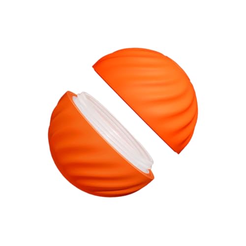 Mealoodiousmusea Lustiges Spielen mit intelligentem, selbstbeweglichem Ball, revolutionär für aktive Haustiere, TPR, intelligenter selbstbewegender Ball mit 2 Modi, nachhaltiges orangefarbenes von Mealoodiousmusea